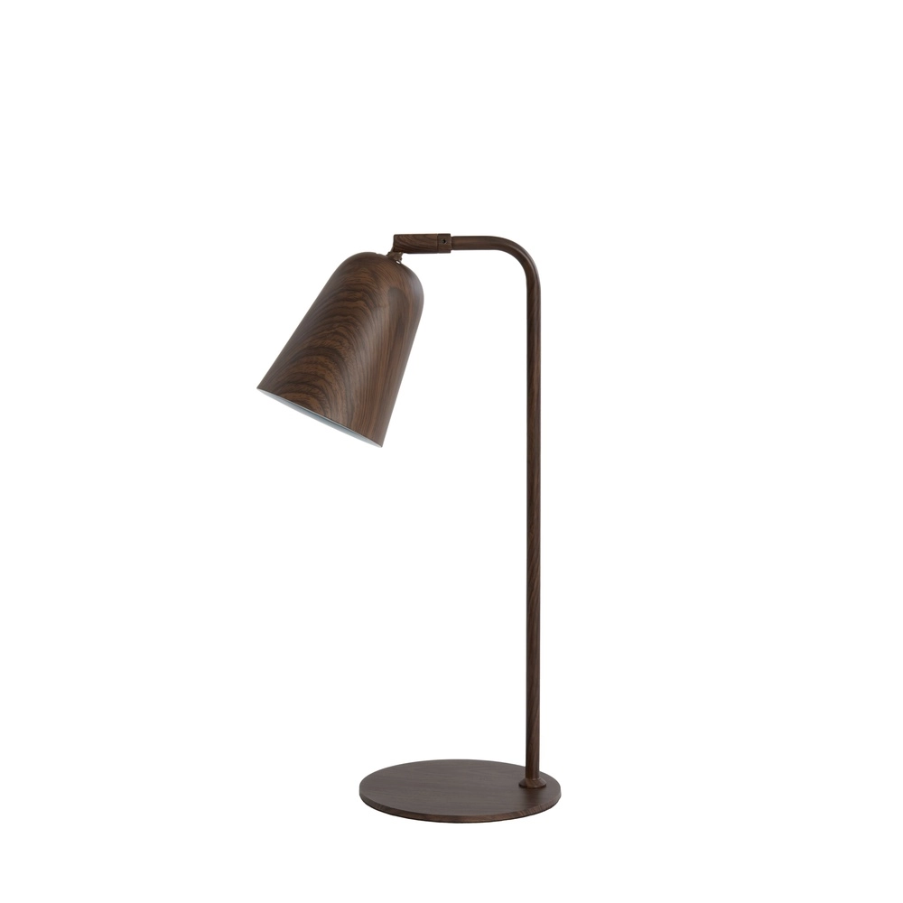 Schreibtischlampe Salomo Mit Walnussholz-Optik Light & Living 8717807757137