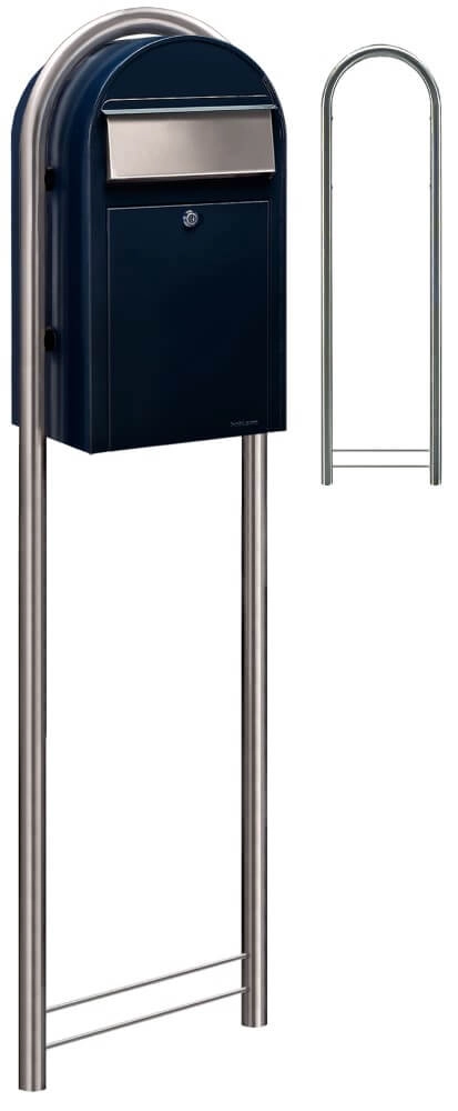 Briefkasten Grande 5004 i Schwarz Blau Bobi 6417237033291