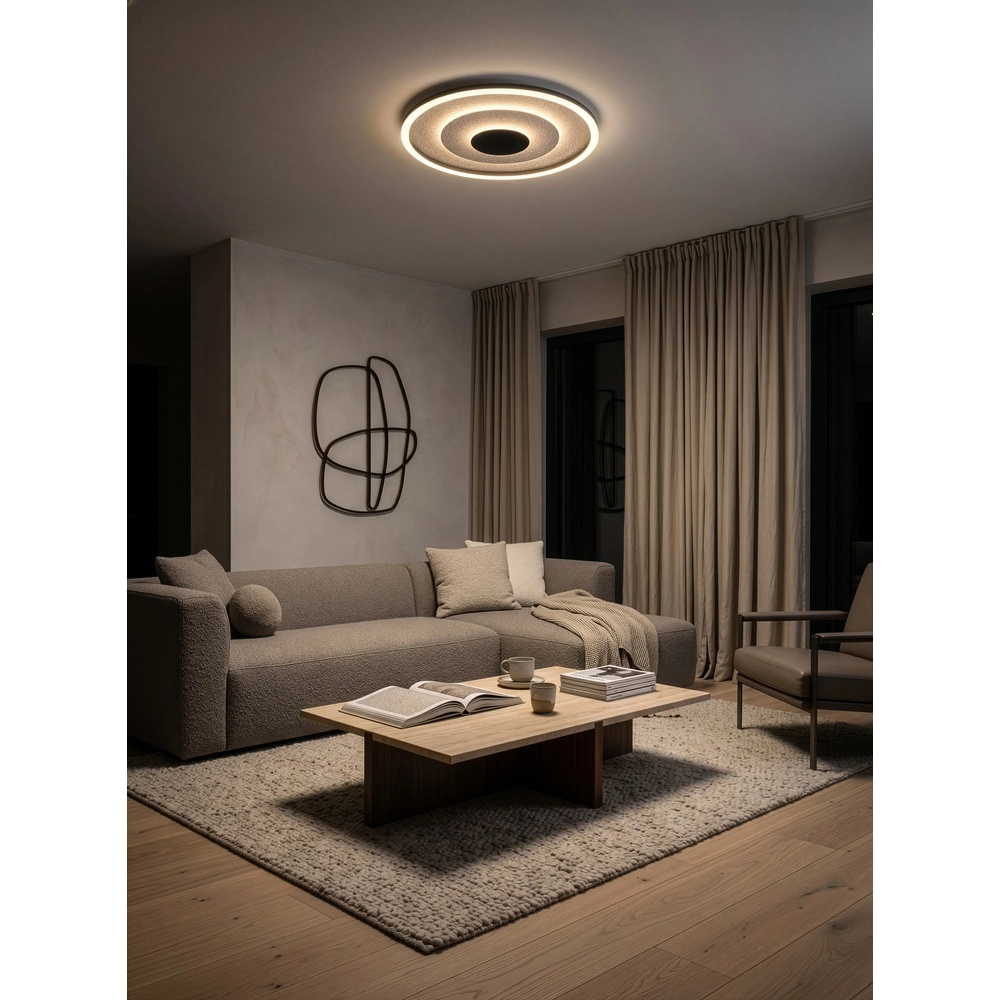 Deckenlampe Yomo Schwarze Runde Trio 4017807704457