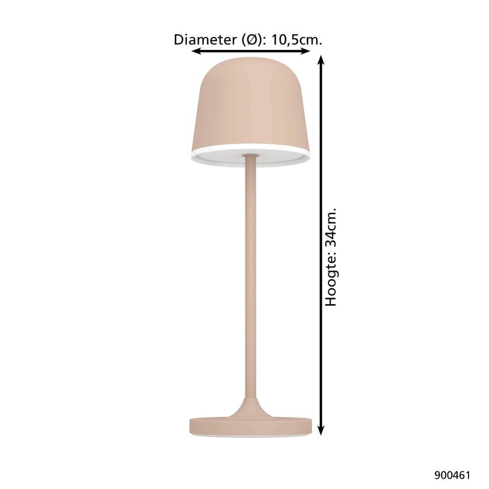 Wiederaufladbare Außenlampe Mannera sandbraun Eglo 9008606243983