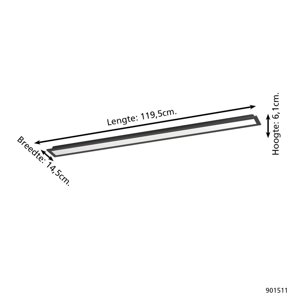 Smarte Deckenleuchte Moradillo-Z schwarz 14,5cm Eglo 9008606342143