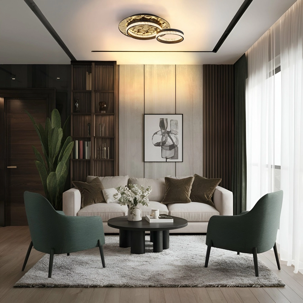 Design-Deckenlampe Della Ii Schwarz mit Gold Globo 9007371575190