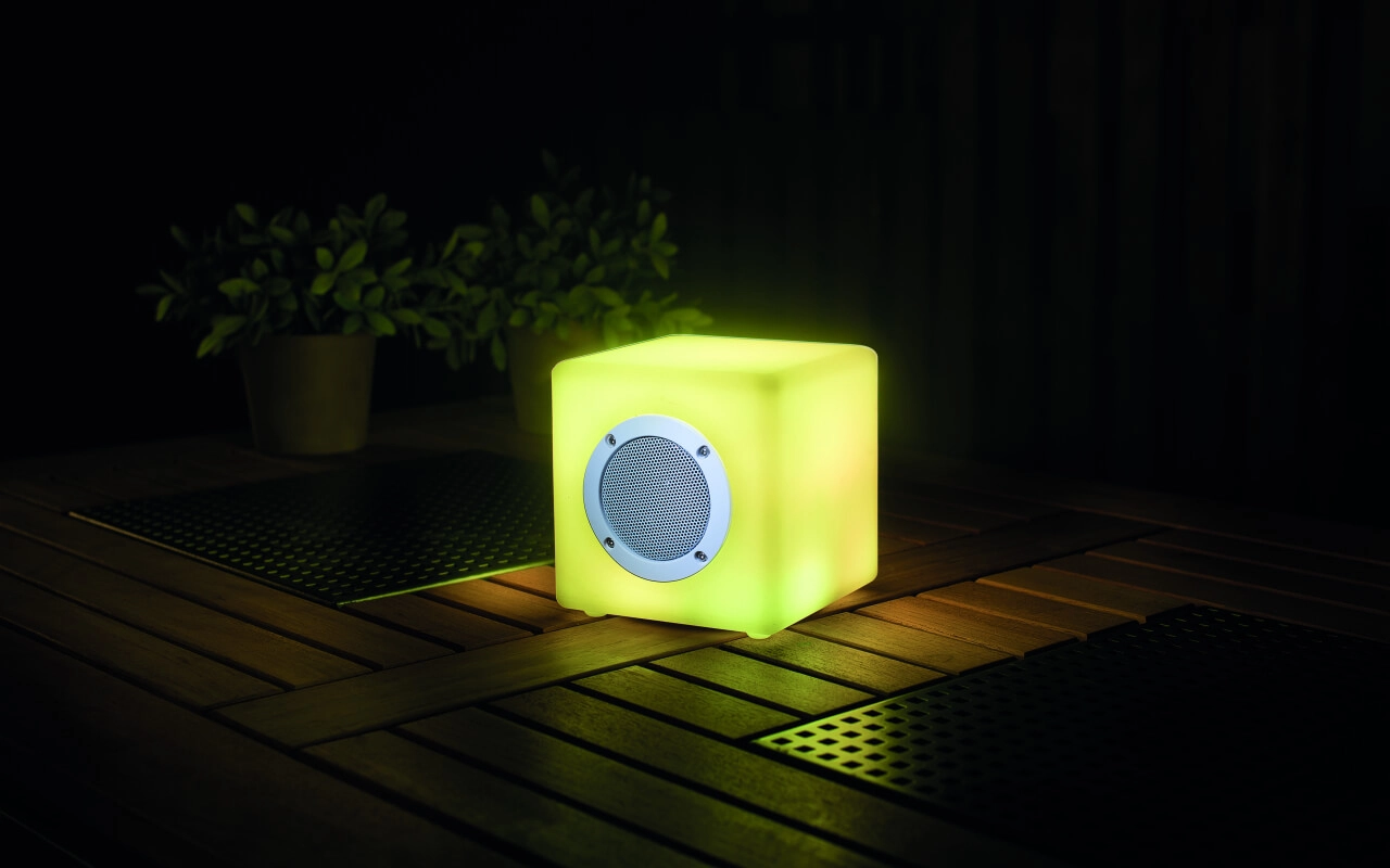 Table lamp Cube 15 RGB with speaker GardenLights 5907800857511