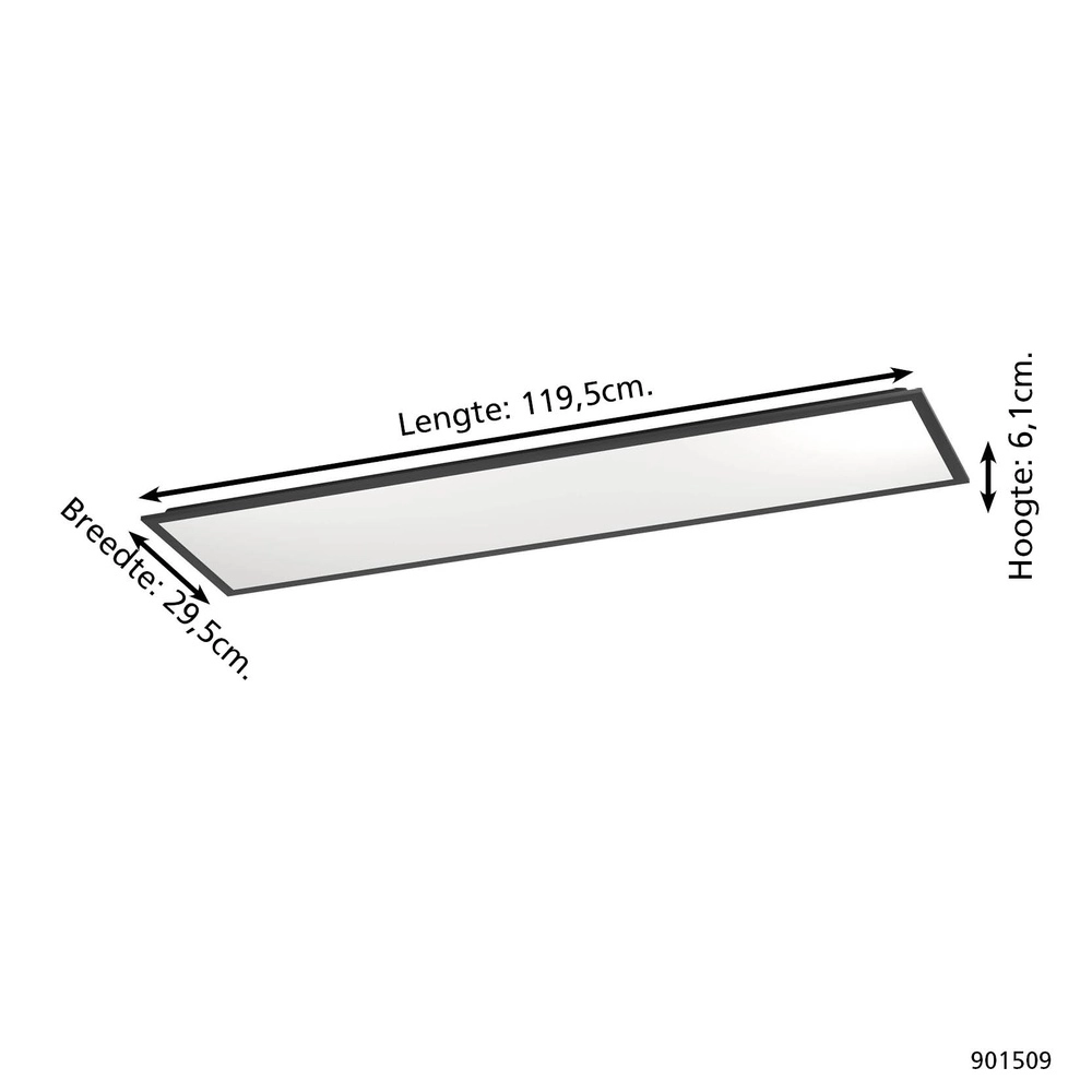 Smarte Deckenleuchte Moradillo-Z schwarz 29,5cm Eglo 9008606342136