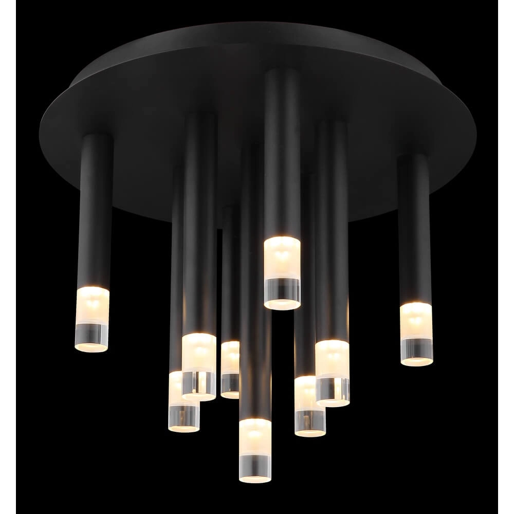 Design-Deckenleuchte Ryan 9-flammig schwarz Globo 9007371484058