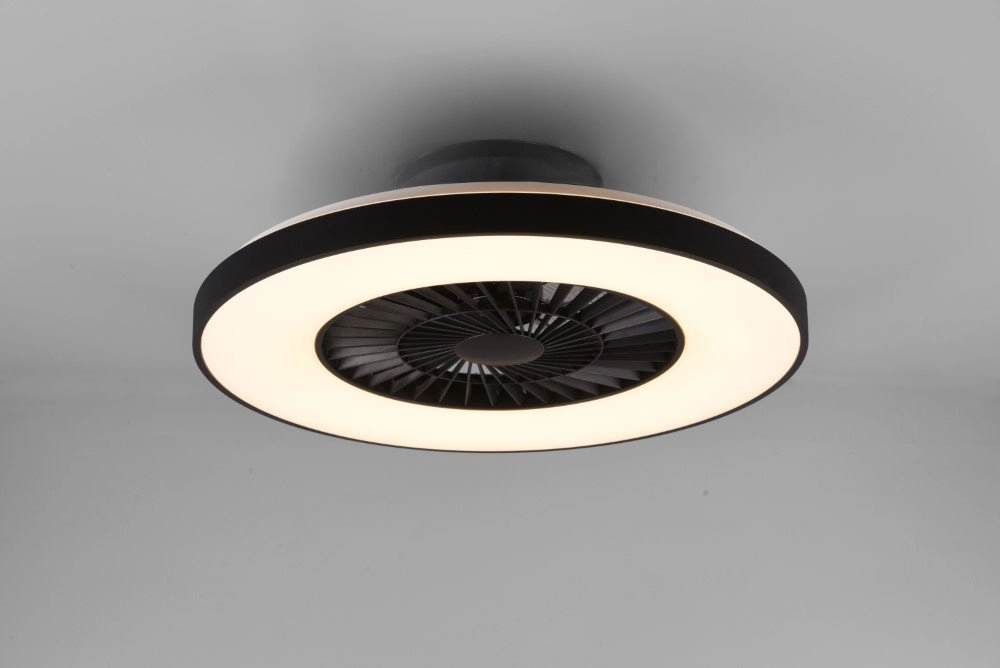 Schwarzer Deckenventilator Halmstadt Trio 4017807491036