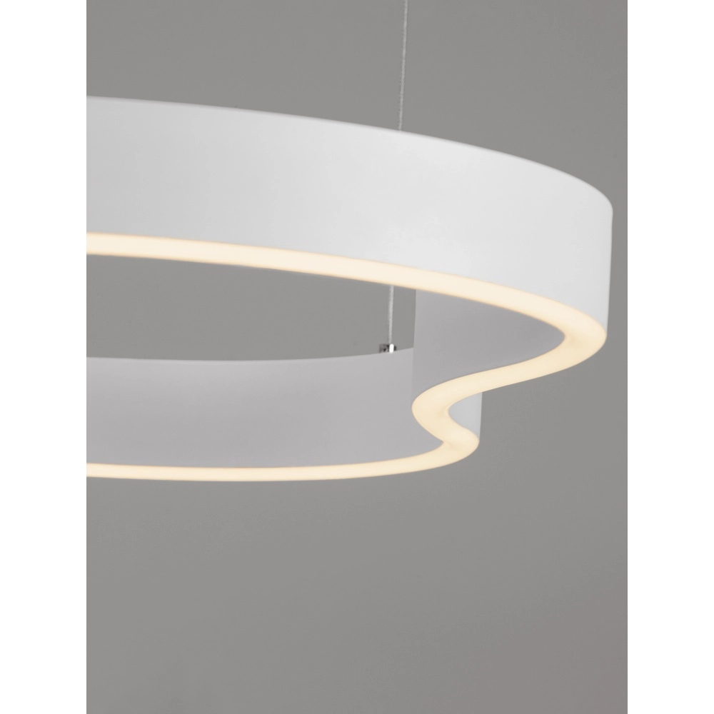 Pendelleuchte in natürlicher Form Dussa weiß 120cm Lyora 5212017463067