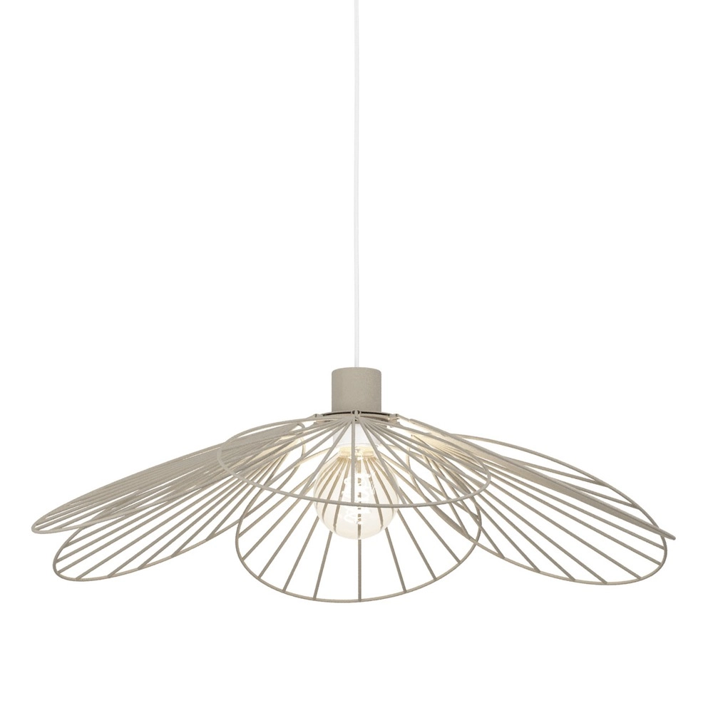 Pendellampe Binacua sandbraun Ø 60 cm