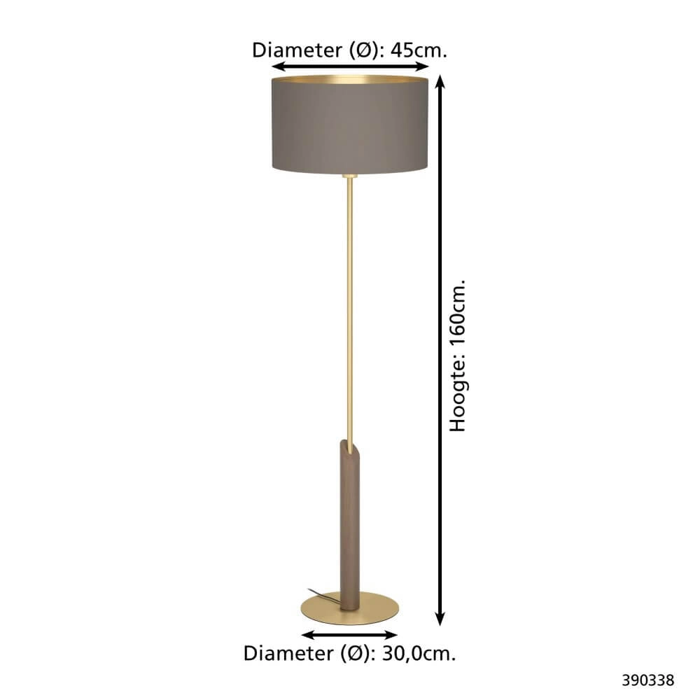 Stehlampe Santandria Gold mit braunem Farbton Stars of Light 9008606274802