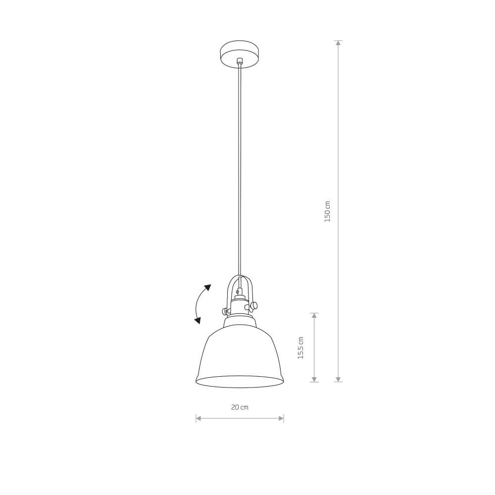 Ø 20cm Hängelampe Amalfi glas Lyora 5903139915397