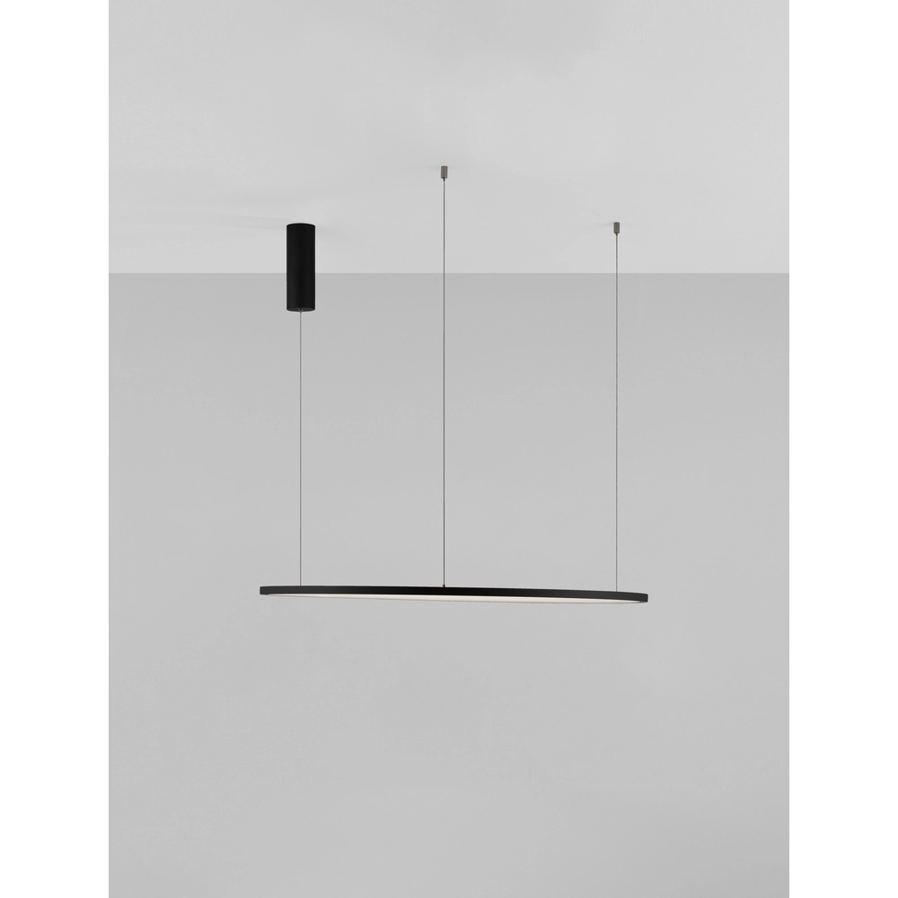 Runde Pendelleuchte Tarquin schwarz Ø 80cm Lyora 5212017438300