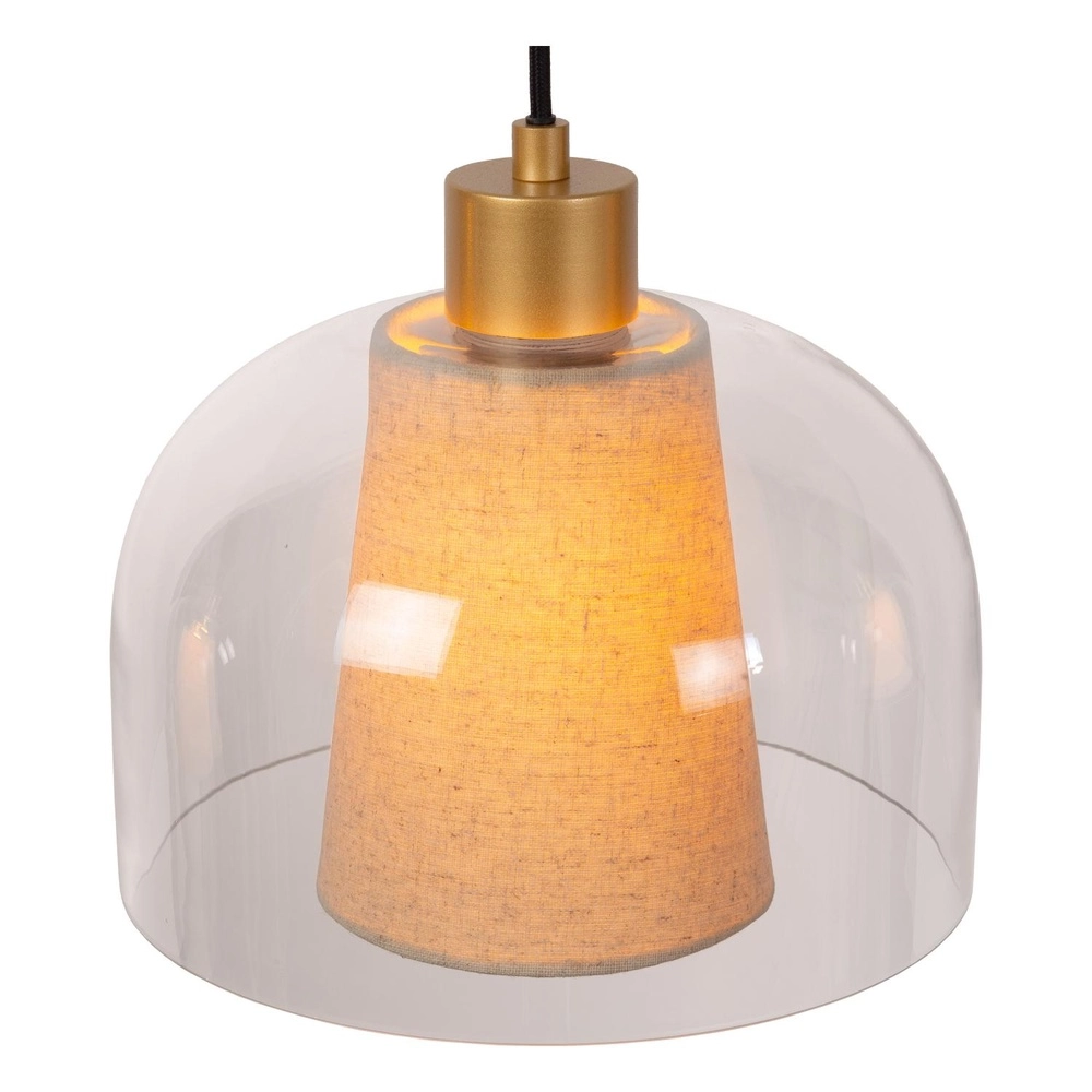 Design-Pendellampe Gunhild 3-helle goldene Gerade Lucide 5411212303356