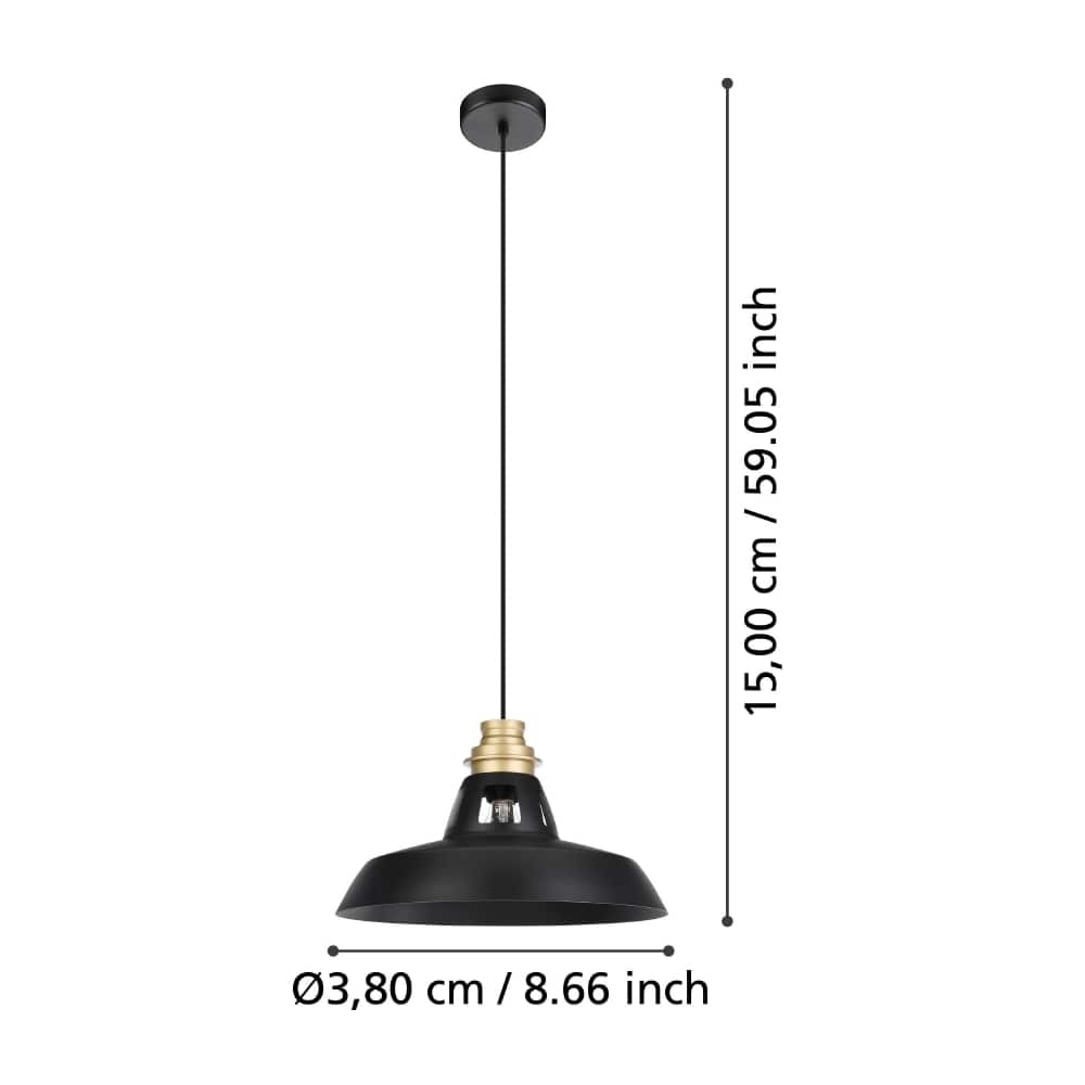 Ländliche Hängelampe Espinardo Ø 38cm Stars of Light 9008606243358