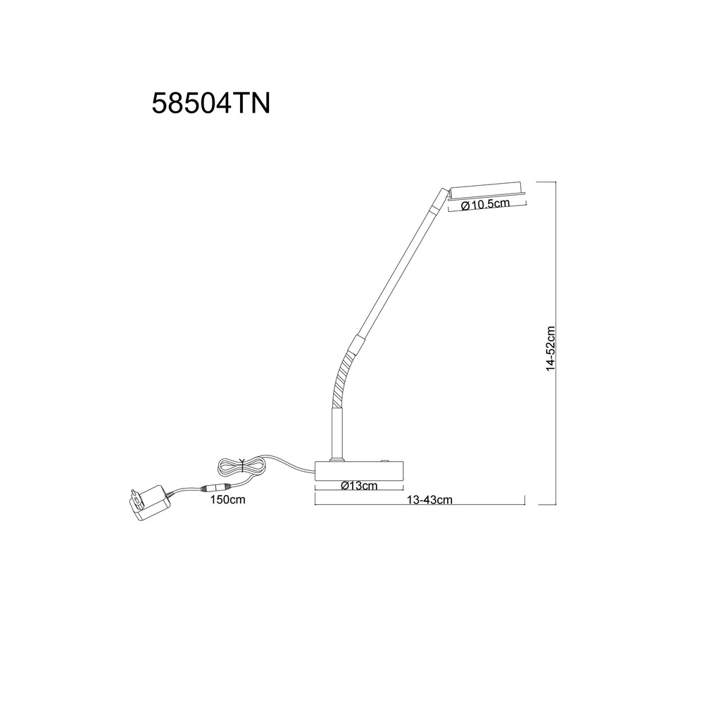 Schreibtischlampe Silvio Nickel Globo 9007371589166