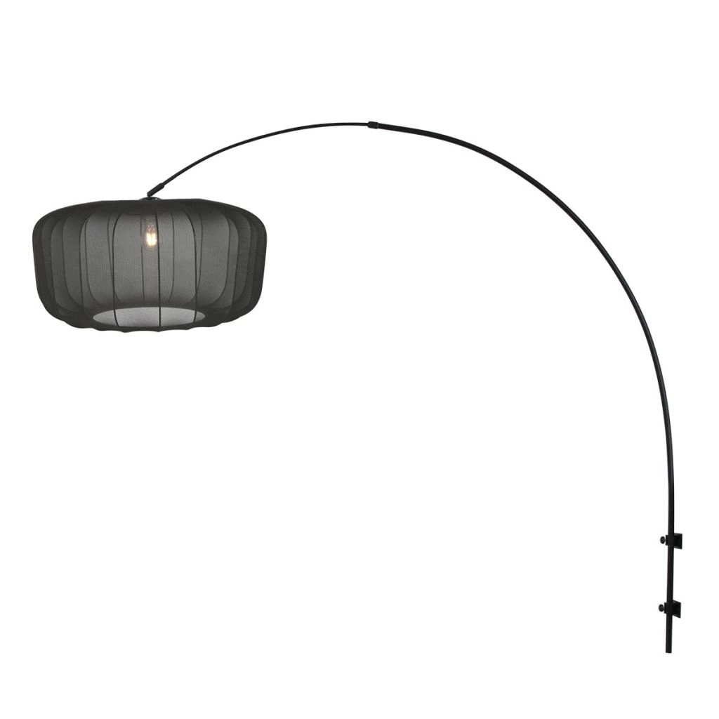 Schwarze Wandlampe Vela Lino mit schwarzem Farbton Ø60 cm Steinhauer 8712746182040