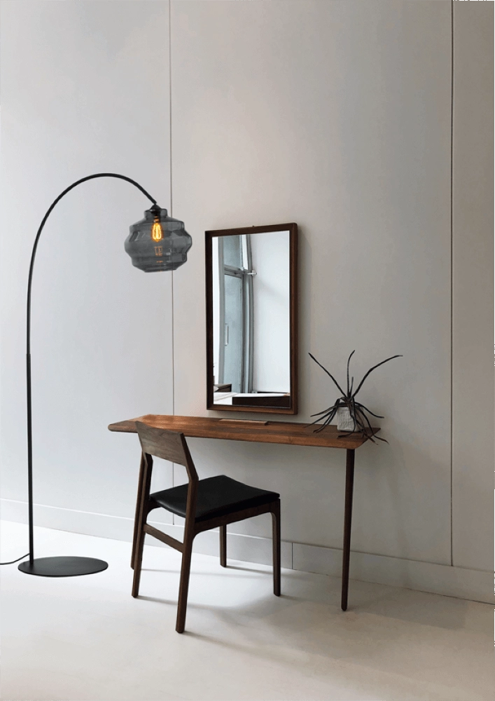 Bogenlampe Porto Kugelrauchglas - Ø 30cm Masterlight 8718121259260