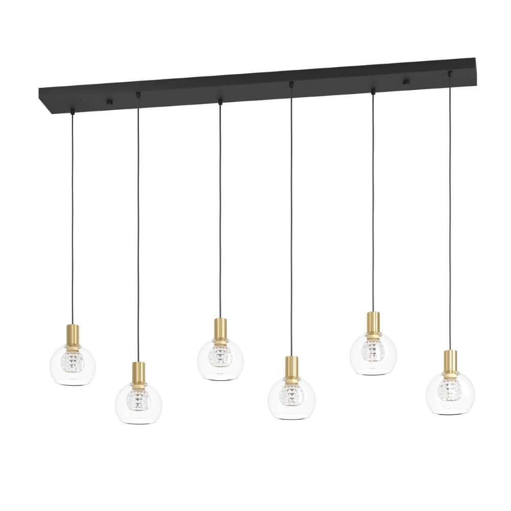 Schwarze Hängelampe Terque mit Gold Stars of Light 9008606274093