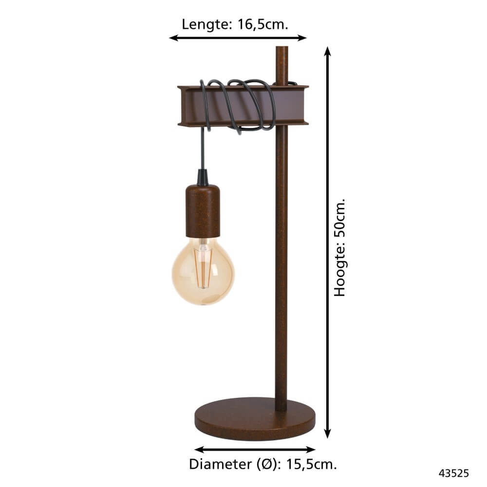 Rostige Tischlampe Townshend 4 Eglo 9002759435257
