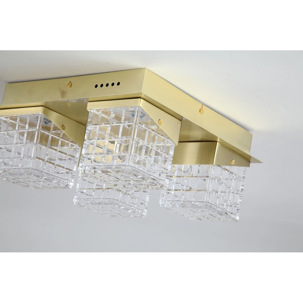 Design-Deckenleuchte Cuboid 4-helles Gold Searchlight 5053423304144