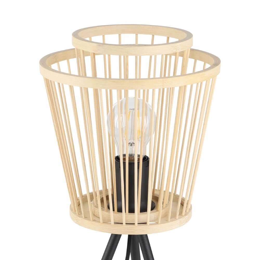 Tischlampe aus Holz Hykeham 57cm hoch Eglo 9002759438548
