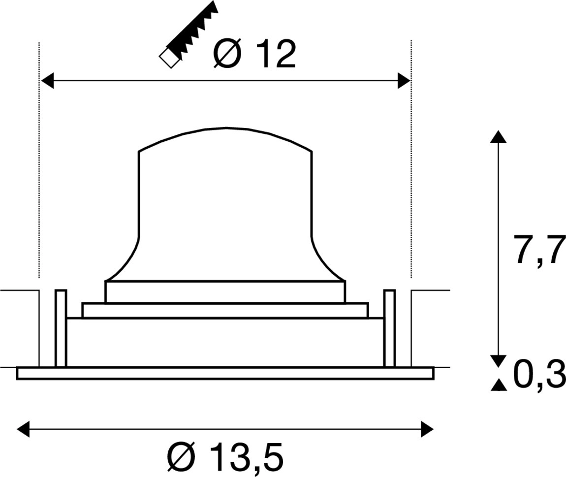 Einbau-Strahler Numinos Move M weiß/schwarz 2700K - 40gr SLV 4024163310932