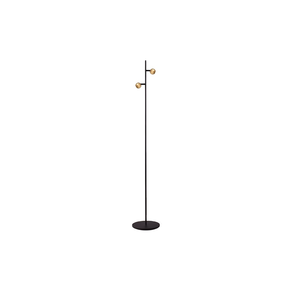 2-Licht Stehlampe Talana Schwarz mit Gold Masterlight 8718121347172
