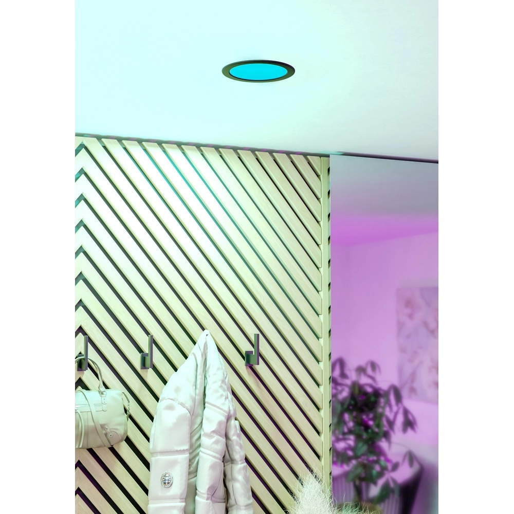 IP44-Einbaulampe Fueva 6-Z Zigbee – schwarz – Ø 16,8 cm Eglo 9008606330980