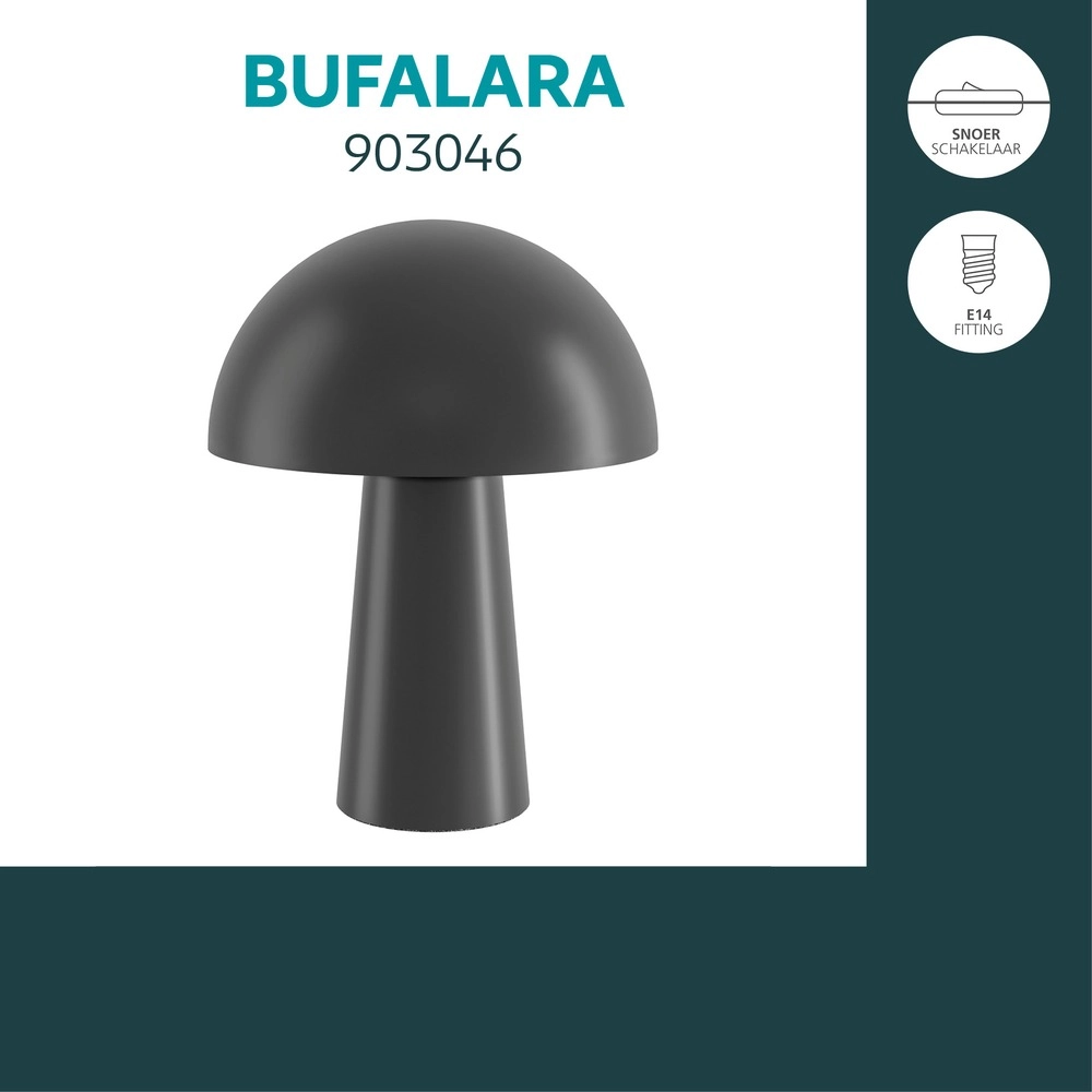 Tischlampe Bufalara Schwarz