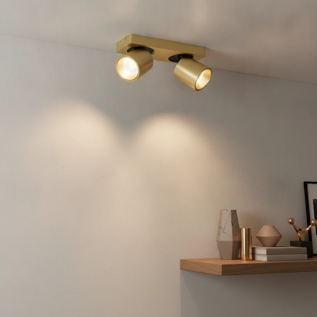 LED Spot Laguna 2-Licht-Gold