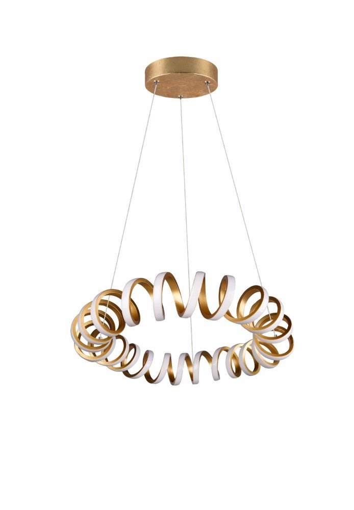 LED Hängelampe Curl Ø 55 cm gold Trio 4017807467796