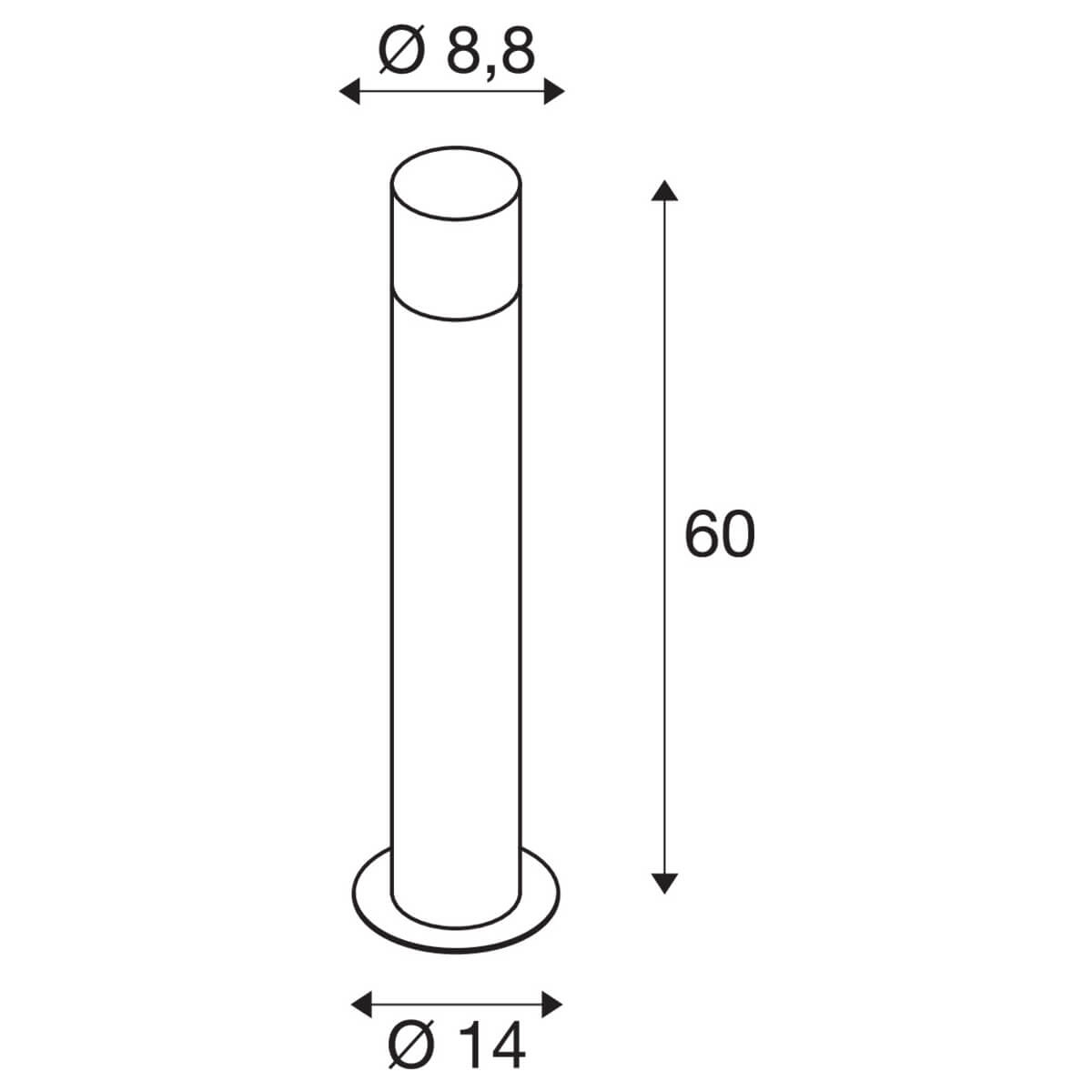 Anthrazitfarbene Mastleuchte Grafit 60 SLV 4024163262729
