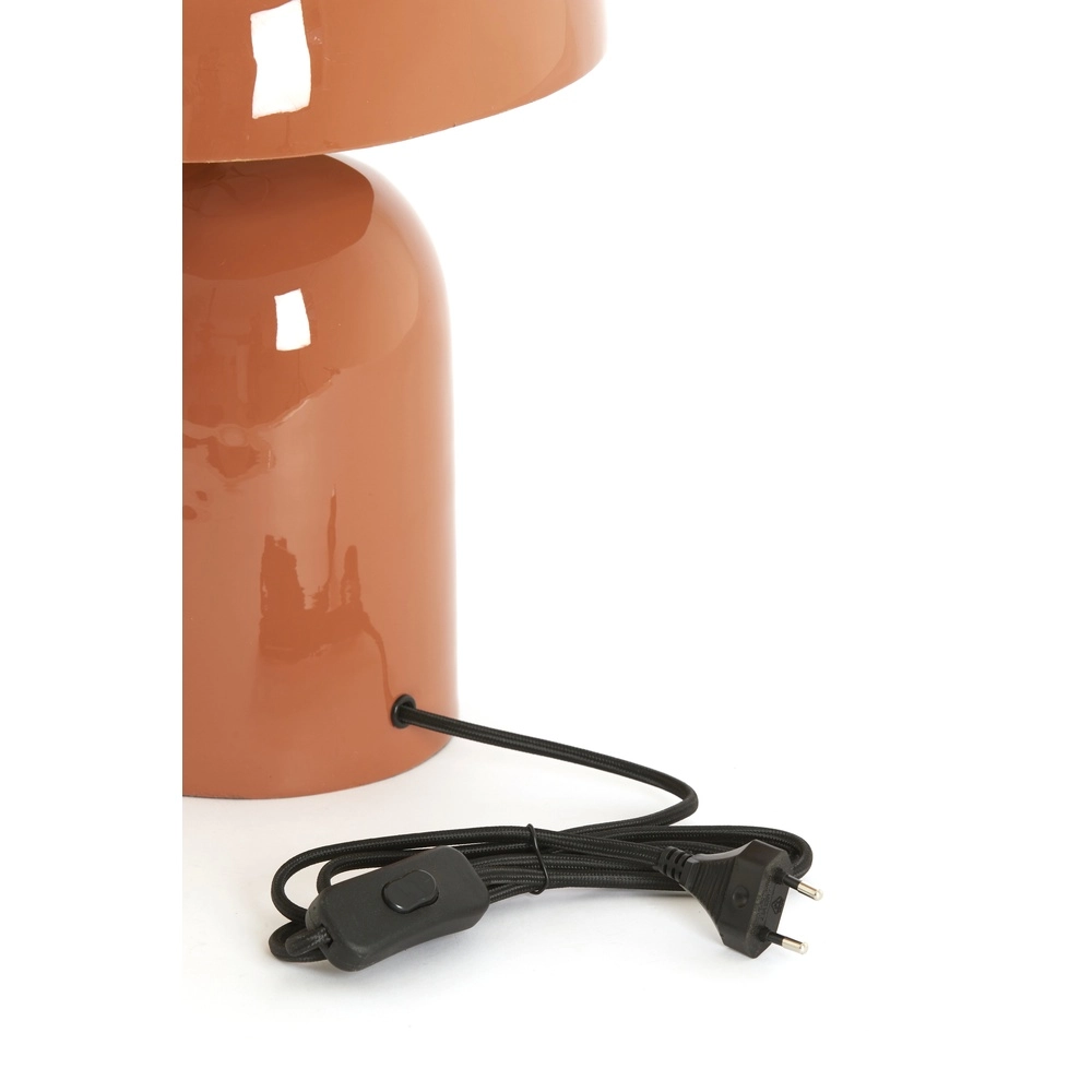 Tischlampe Todd Oval – glänzend dunkelorange Light & Living 8717807818951