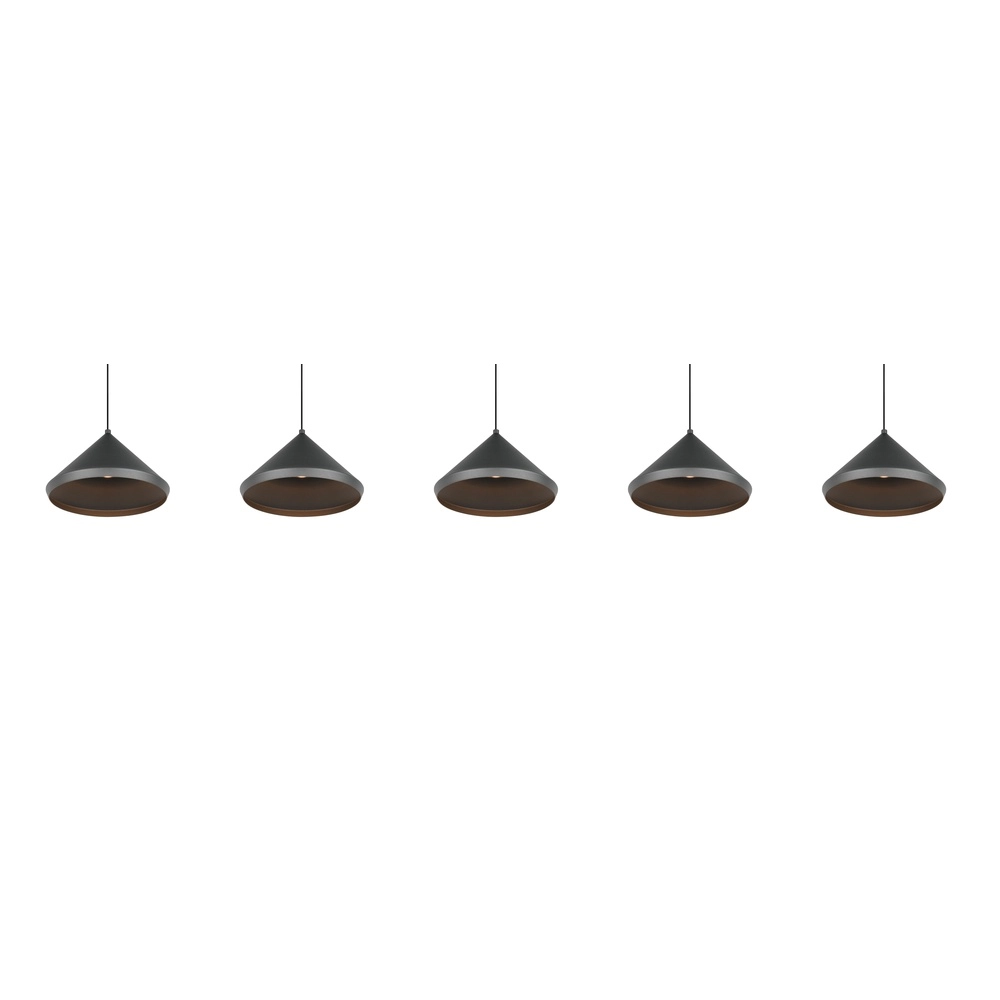 5-flammige Pendelleuchte Laguna schwarz Trio 4017807667684
