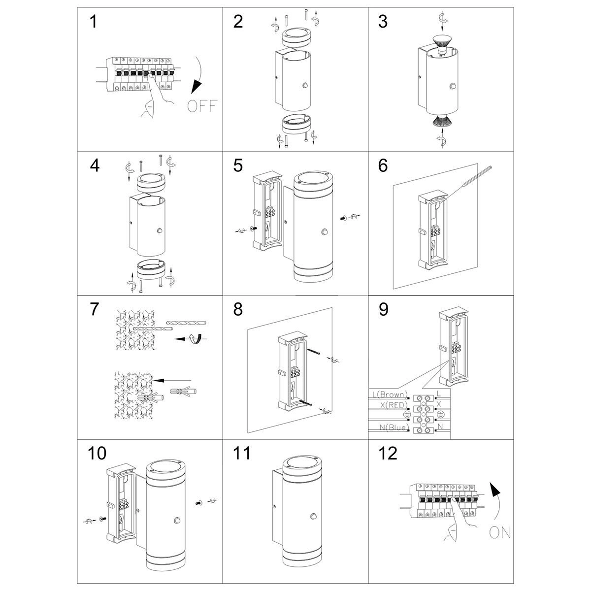 Up-Down-Lichtsensor Dosko 20cm - schwarz Steinhauer 8712746133271