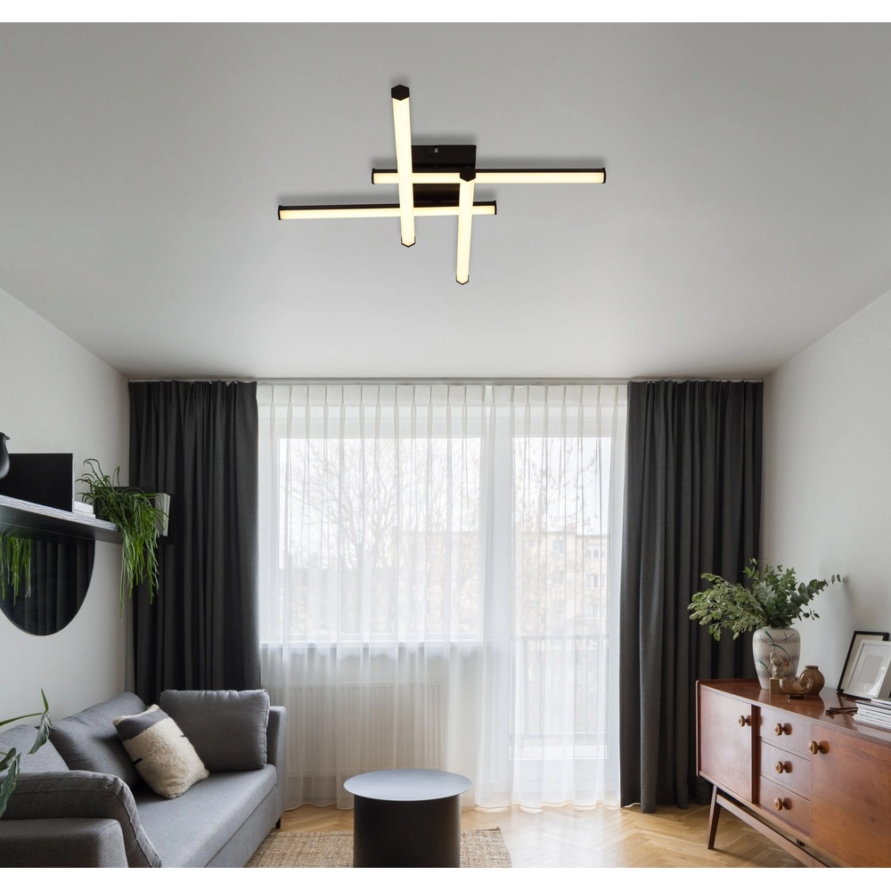 Moderne Deckenlampe Kirina 50 cm schwarzes Quadrat Globo 9007371515233