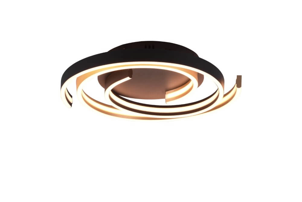 Dimmbare Deckenleuchte Caya Gold mit Schwarz Trio 4017807541953