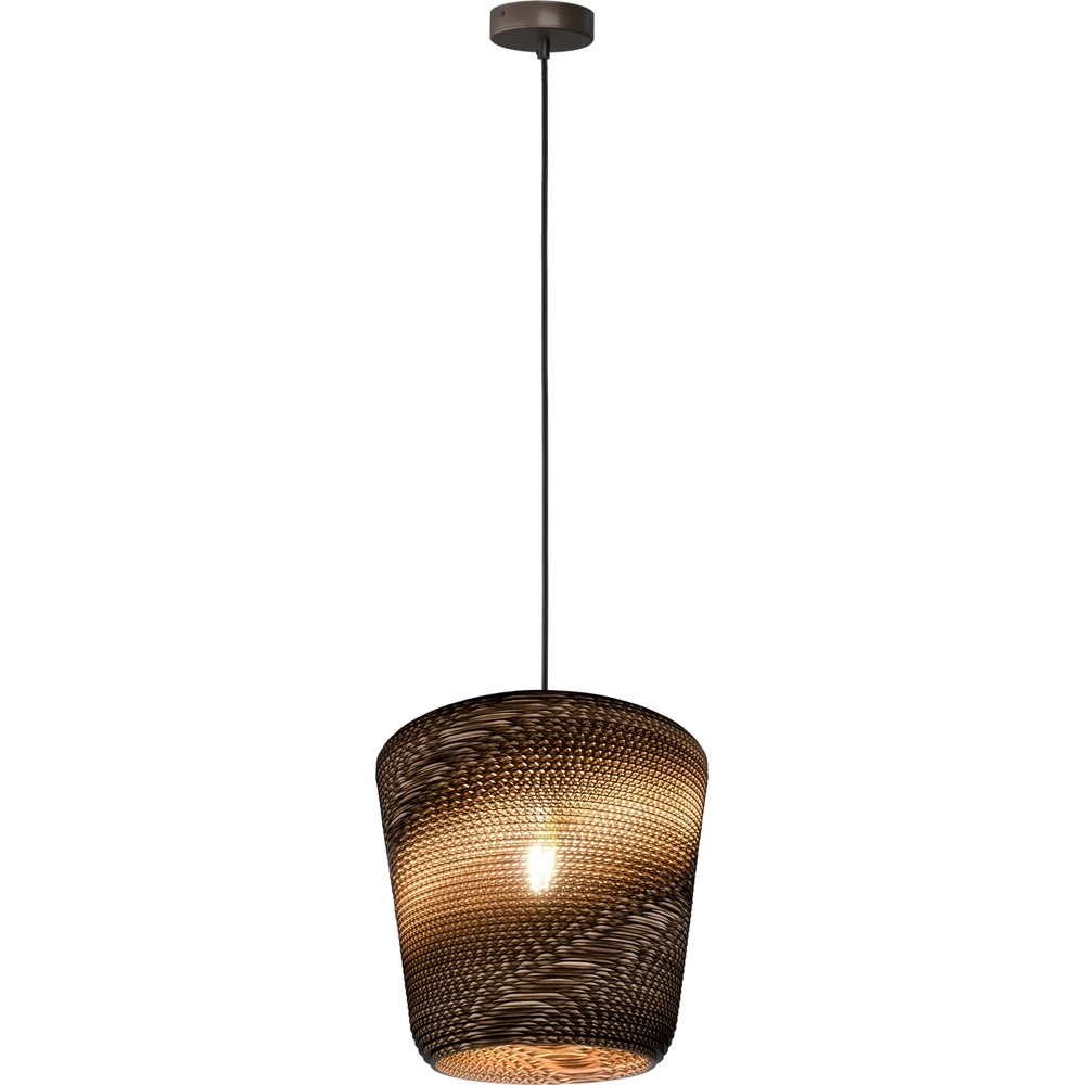 Kakao-Pendellampe Carta Moody Ø 34cm Think Paper Shade Masterlight 8718121419886