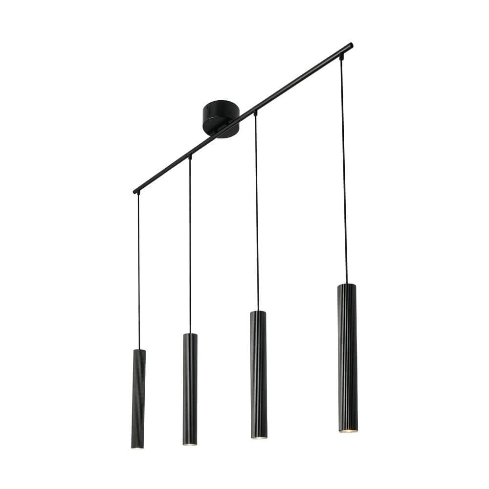 Design-Pendelleuchte Vico schwarz 4-flammig