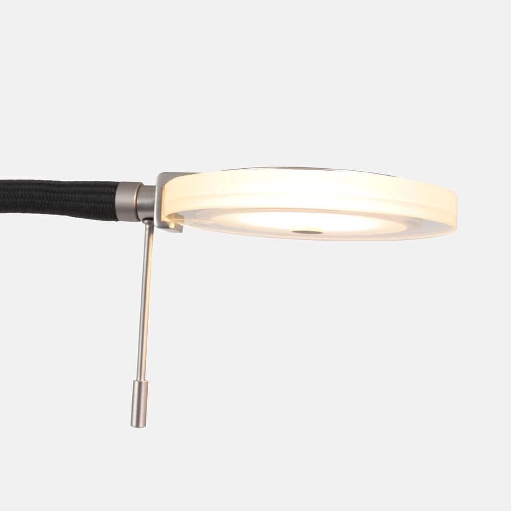 LED-Leselampe 2-flammig Turound 40 W – 2200–4000 K – 187 cm Edelstahl-Klarglas Steinhauer 8712746134797