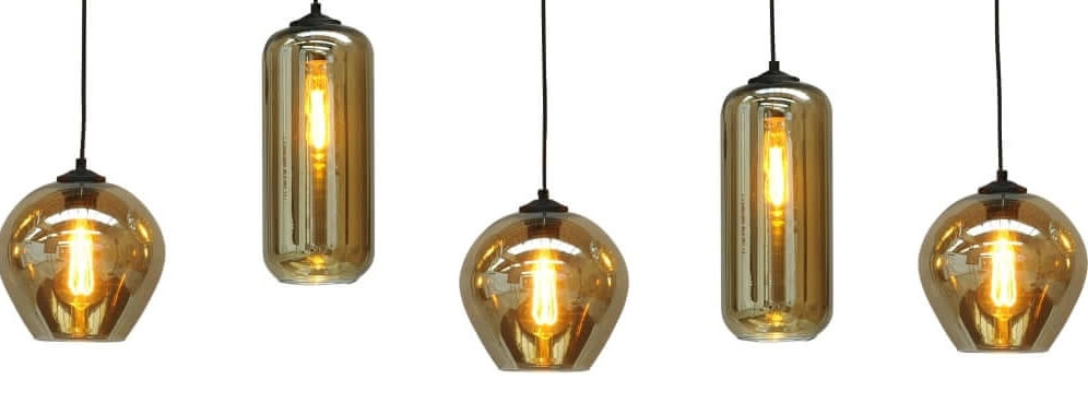 Glas Esszimmer Pendelleuchte Quinto 5 Masterlight 8718121220017