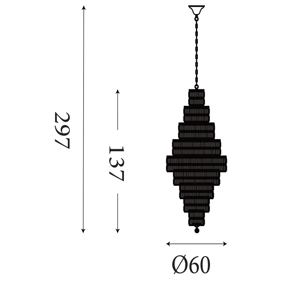 Kronleuchter Empire antikes Messing Ø 60cm Searchlight 5053423303826