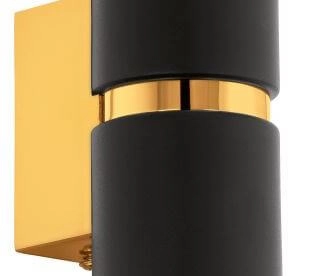 LED-Wandleuchte Passa Up - Down schwarz mit gold Eglo 9002759953645
