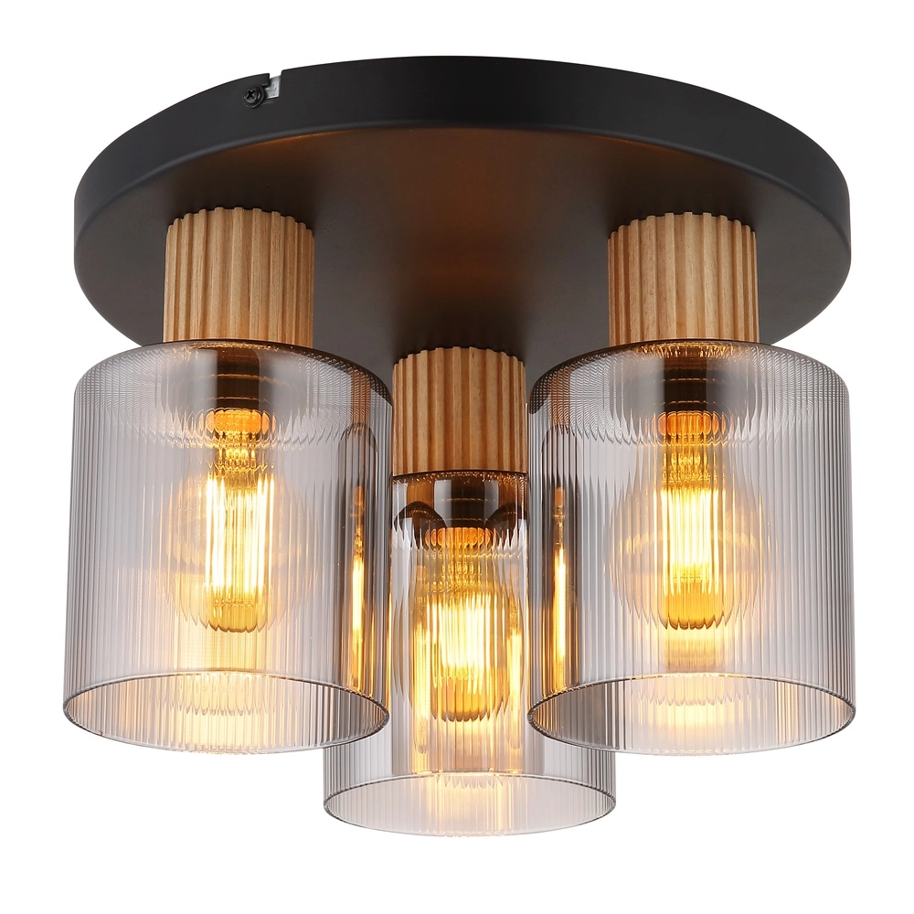 Design-Deckenlampe Aleidis 3-Licht Schwarz