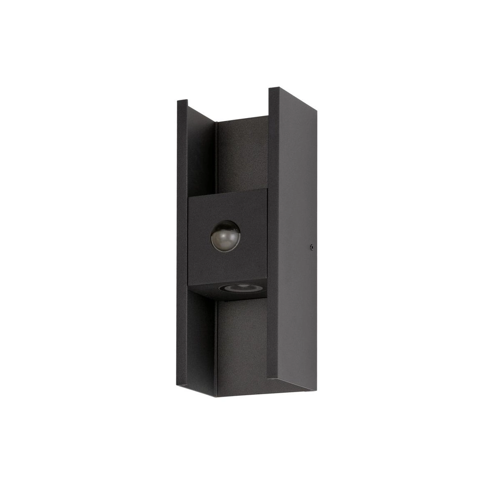 Wandstrahler Flatt Schwarz mit Sensor SLV 4024163306461