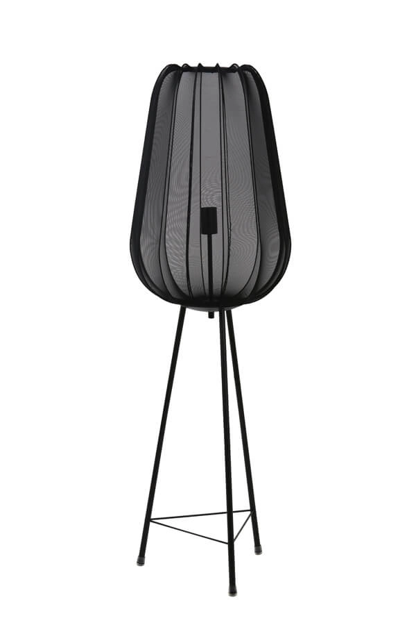Böhmische Stehleuchte Plumeria schwarz Ø 42cm Light & Living 8717807651299