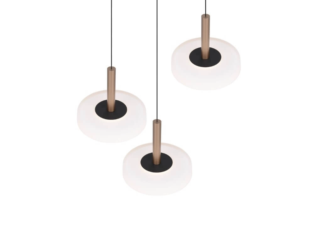 3-flammige LED-Hängelampe Celeste weißes Glas Trio 4017807627398