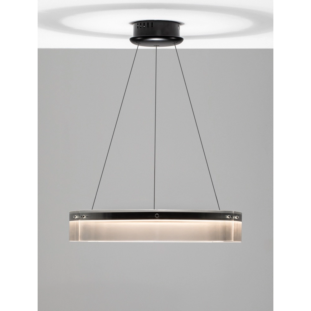 Design-Pendelleuchte Pauline schwarz mit Glas Ø 70cm
