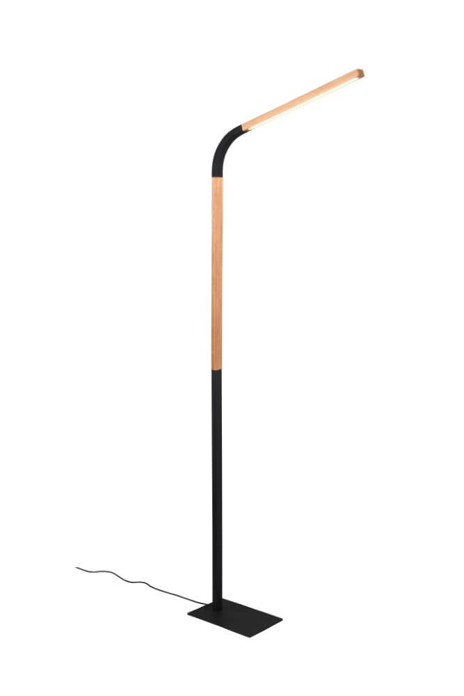 Flexible Leselampe Norris schwarz mit Holz Trio 4017807600018