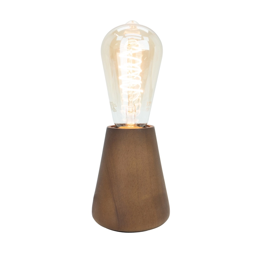 Dezente Tischlampe Asby Dunkles Holz