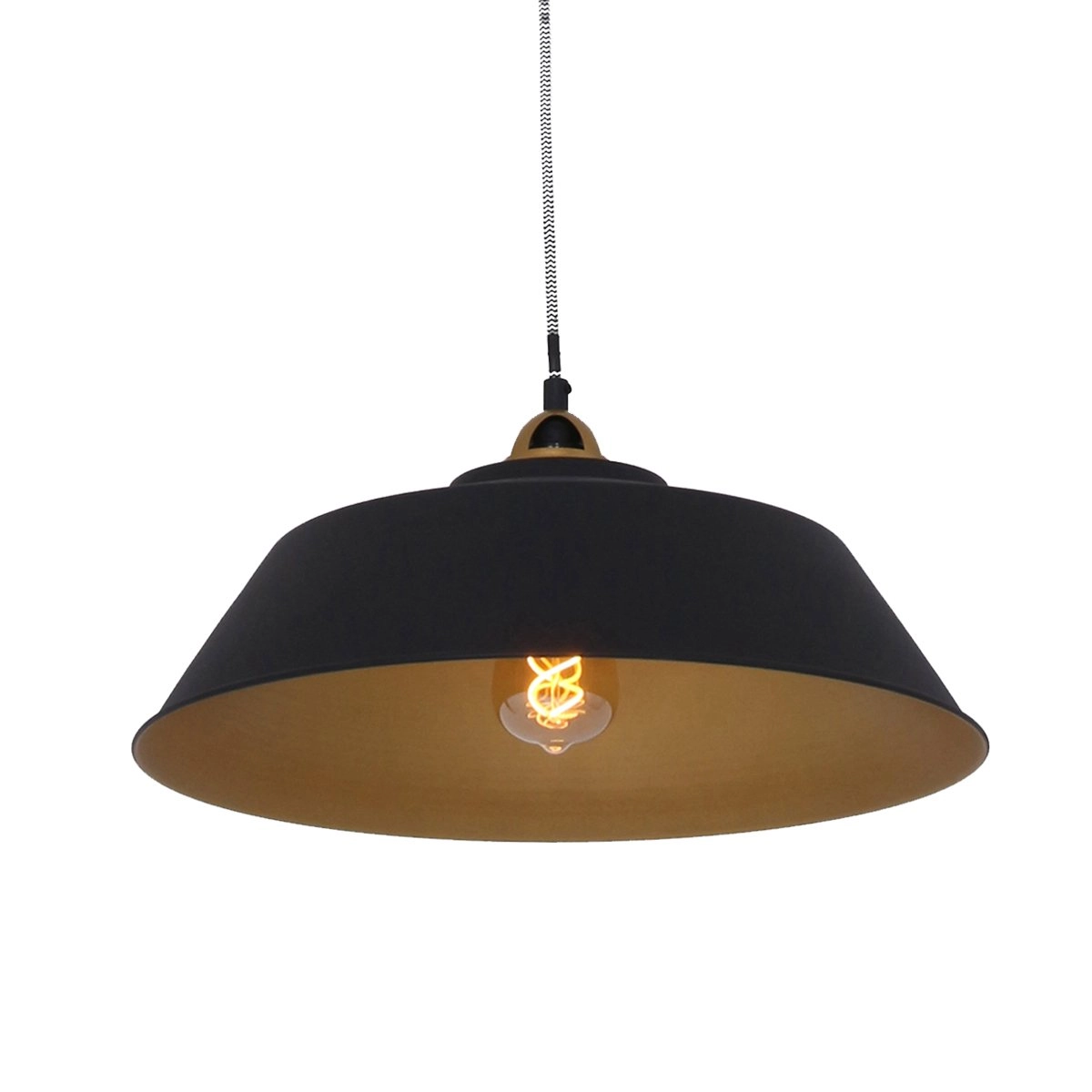 Pendelleuchte Mexlite schwarz mit gold